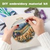 Embroidery Starter Kit for Adult Beginner with Landscape Tree Mountain