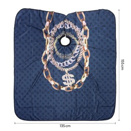 GEN'C BÉAUTY Professional Salon Hair Cutting Cape – 53.1″ × 61.0″ Waterproof Barber Stylist Apron with Adjustable Snap Neck Closure (Necklace)