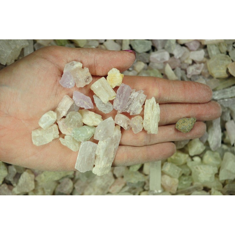 Fantasia Materials: 3 lbs Kunzite Rough Stones from Pakistan