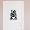Extra Large 460mm 'Keeshond Dog' Permanent Sticker Decal for Cars/Windows/Bins/Walls