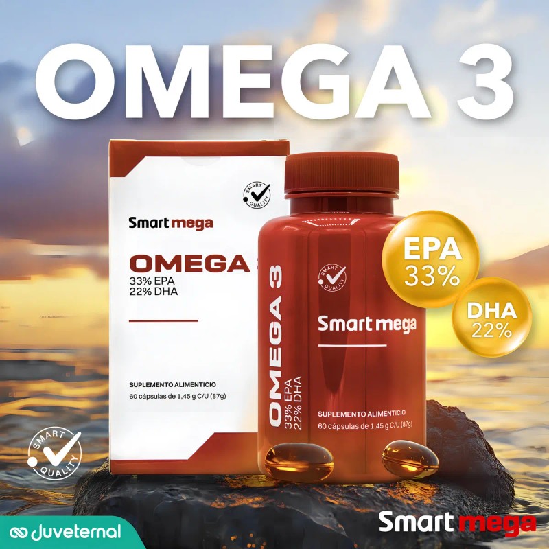 Smart Mega OMEGA 3 con 33 EPA y 22 DHA