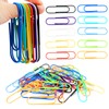 Pack of 50 Paper Clips, Colourful 100 mm, Coloured Paper