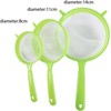 3 Pcs/Set Green Flour Sifter with Long Handle, Hangable Flour