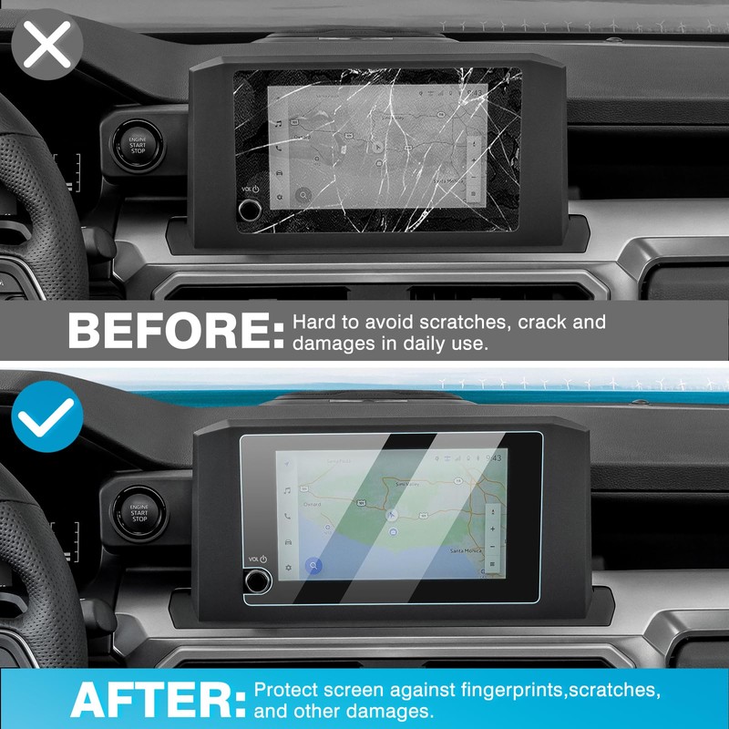 Karltys 2 Pack 2024 2025 Tacoma Screen Protector for Toyota