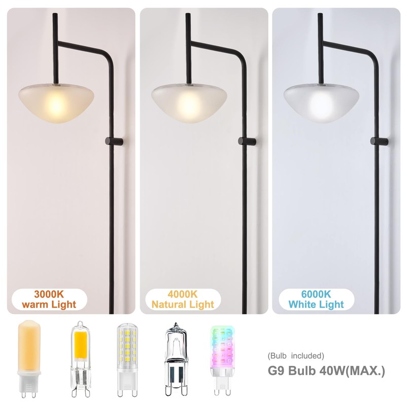 HOMLUCE Modern Plug in Wall Sconce, LED Wall Light with