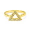 The Collegiate Standard 14k Gold Plated Delta Geometric Triangle Ring