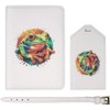 Azeeda 'Tree Frog' Passport Cover & Luggage Tag Travel Set