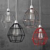 MiniSun | Contemporary Polished Chrome Basket Ceiling Light Shade |