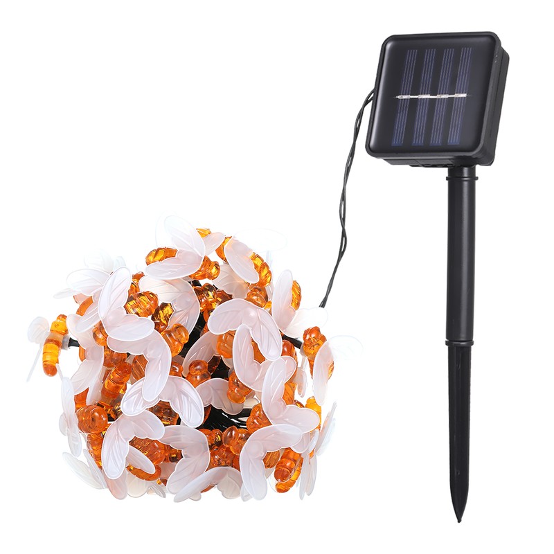 Tomshine Solar Powered Bee String Light Lawn Lamp 50 LEDs