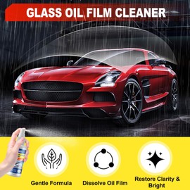 LOCBONDSO Car Glass Oil Film Cleaner, Auto Glass Cleaner, Oil Film Remover for Car Window, Easily Restore Glass 100ml