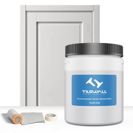 TILSWALL Fence Paint for Paint Sprayer, Durable, Eco-Friendly, Wood Pintura for Cabinet, Crafts, Furniture, Metal, Chair, DIY, Water-Based, Non-Toxic and Odorless, Easy to Apply（Light gray）,Pint 16 oz