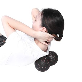 EPP Yoga Foam Roller Massage Ball Set Point Body Muscle Stress Relief Tool (16x 8cm double balls)