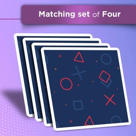 Vinyl Square Stickers (Set of 4) 10cm - Gamer Buttons Console Controller Gaming for Laptops, Tablets, Luggage, Scrap Booking, Fridges #170037