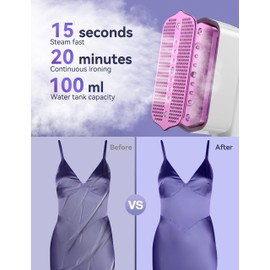 Steamer for Clothes,Sundu Portable Handheld Garment Steamer,15s Fast Heat-up,100ml Water Tank,Steamer Ironing Gloves,20 Minutes of Continuous Ironing Removes Wrinkle for Home,Travel (Ceramic Cloud)