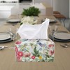 Oamsistay Wildflower Rectangle Tissue Box Cover Modern PU Leather Rectangular