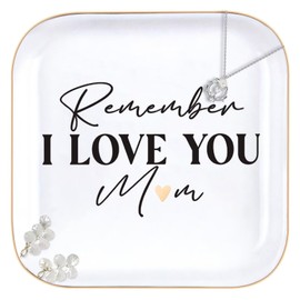 Jewelry Dish Tray Ceramic Trinket Dish and Daughter Rings Birthday Gifts from Daughter Birthday Gifts for in Law I Love You Remember Me