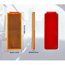 Reflektoren Selbstklebend Rückstrahler Katzenauge Reflektor Selbstklebend Katzenauge Reflektor für Torpfosten Zäune LKW RV Wohnwagen