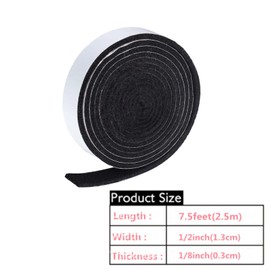 BBQ Gasket Tape BBQ Smoke Seal BBQ Strip,Heat Proof Tape Smoke Keeping Strip Oven Seal Strip,Smoker Grill Tape High Temp Grill Seal Self Stick Leak Proof Smoker Gasket(8.2ft,1/2'')