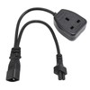 IEC320 C14 Male to C5 and Female Power Cord C14