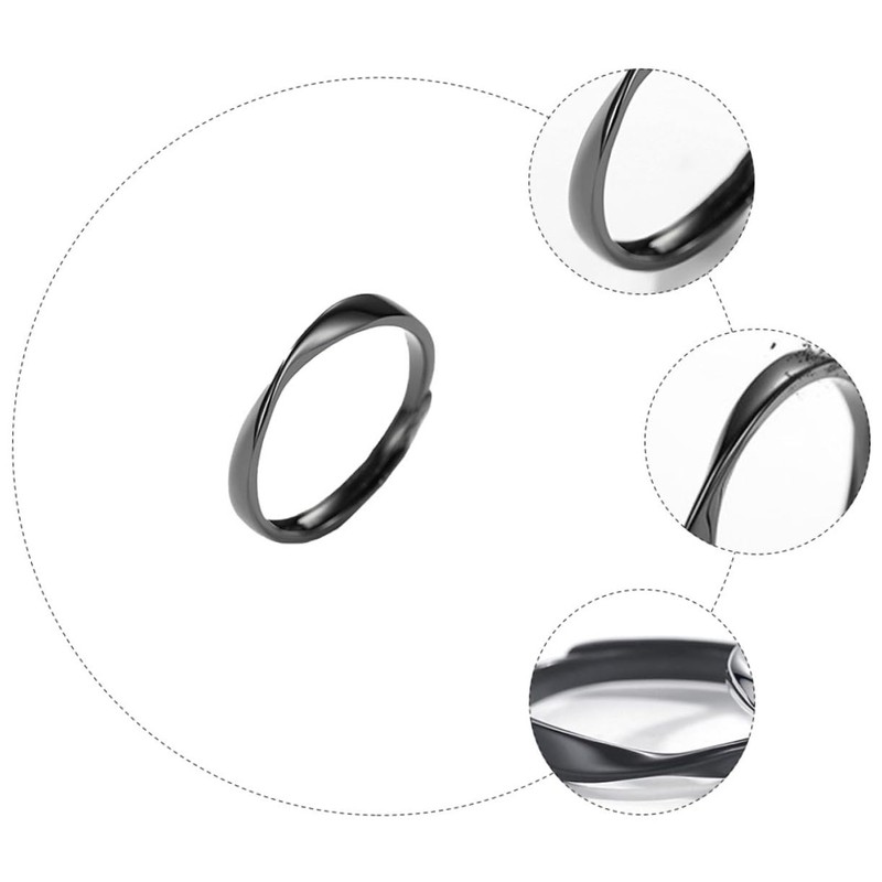 Baluue Stylish Silver Couple Ring Open Design Finger Jewelry for