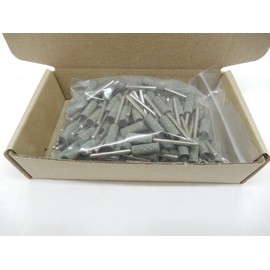 2623 PPLS Whetstone with 0.1 inch (3 mm) Shaft Router Bit Rubber Whetstone Polishing [Rubber Polishing/Cylindrical] Diameter 0.2 inch (6 mm), 100 Pieces