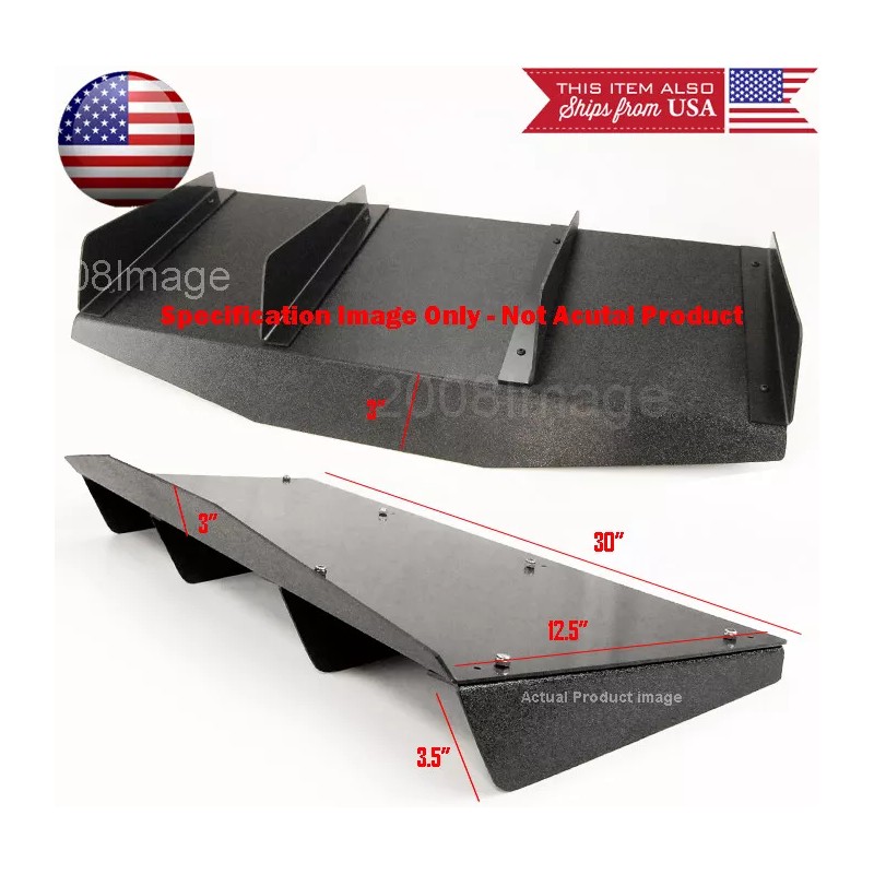 SdeelCase 30" x 12.5" ABS Black Textured Rear Bumper Center