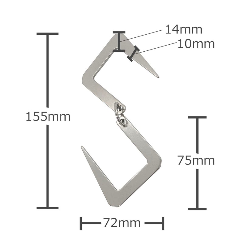 Seekdem SD-LH002SV-6P Lantern S-Shaped Hooks, Set of 6, Silver, All