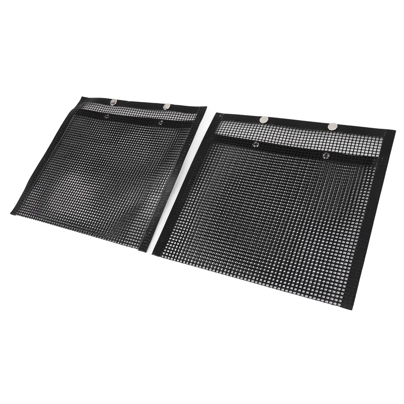 2 Pcs BBQ Mesh Grill Bags Reusable Glass Fibre Heat