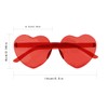 Lotsdonxia Love Heart Shape Sunglasses Stylish Rimless One-Piece Transparent Glasses