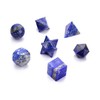 Lapis Lazuli Pocket Palm Reiki Stones Solids Sacred Geometry Set