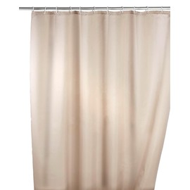 Wenko Anti Mould Shower Curtain - Plain, Antibacterial & Washable with 12 Shower Curtain Rings