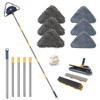 ShinyDew Wall Cleaner Mop with Long Handle, 5-in-1 Wall Cleaning