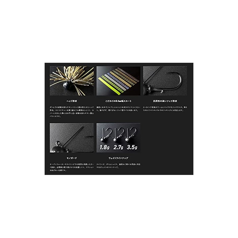 JACKALL Shaggy 0.1 oz (2.7 g) Gripan/Chart