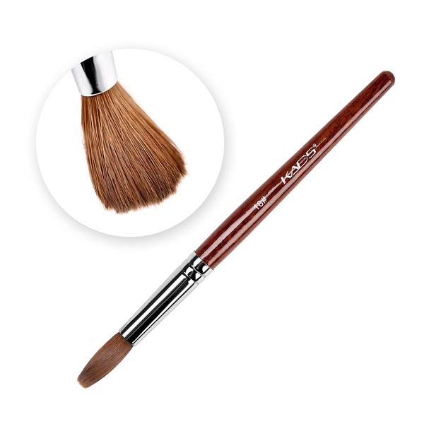 Kolinsky Sable Hair Nail Brush Red Wood Pen UV Gel Nail Art Manicure Painting Tool 18#