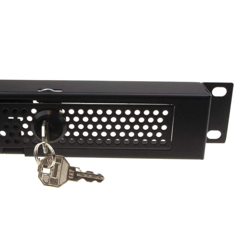 kenable Lockable 1U Security Steel Mesh Panel for 19 Inch