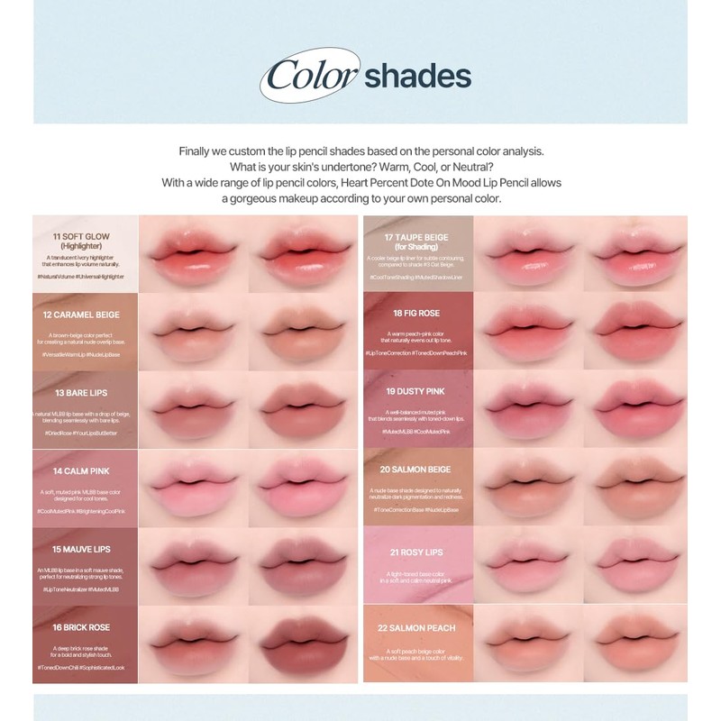 Heart Percent's Dot On Mood Lip Pencil Lip Liner +