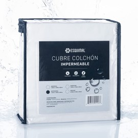 ESQUIMAL Protector Cubre Colchón 100% Impermeable, Tela Suave, Transpirable y Ligera (Matrimonial)