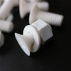 20 x White Countersunk Screws Polypropylene (PP) Plastic Nuts and Bolts, Washers, M8 x 20mm, Acrylic, Water Resistant, Anti-Corrosion, Chemical Resistant, 5/16" x 25/32