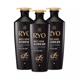 Hongjindan 려 홍진단 검은콩 두피강화 샴푸 820ml 3개 Ryeo Hongjindan Black Bean Scalp Strengthening Shampoo 820ml 3 Pieces