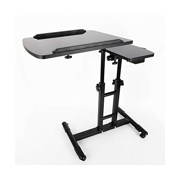 CNCEST Portable Mobile Tattoo Work Station Arm Rest Stand Desk Table Workbench with Universal Wheels, Height Adjustable