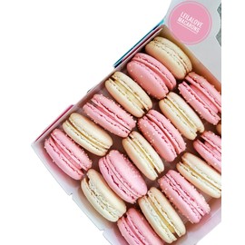 LeilaLove Macarons 15 Pink and white Macarons