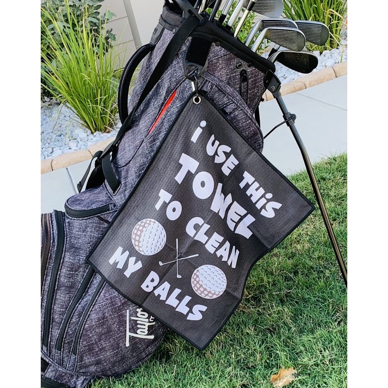 SHANKITGOLF Funny Golf Towel Gag Gift Clean Golf Balls Fun