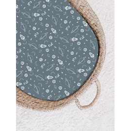 GUNAMUNA Unisex Baby Infant Changing Pad Covers, Ultra Soft and Safe on Skin, Baby Shower, 30" x 18", Space