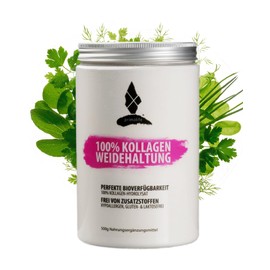 primalife PRIMALIFE Collagen Pulver 500g - 100% reines Kollagen Pulver aus Weidehaltung - Hoher Proteingehalt mit 9,6g Eiweiß pro Portion - Mit Kollagen Peptiden Typ 1, 2 & 3