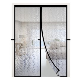 RELIANCER Magnetic Thermal Insulated Door Curtain,Waterproof EVA Door Cover,Fit Doors Size Up to 62"x80",Temperature Protection Insulated Doorway Curtain Partition,Patio Self-Closing Doors Net Screen