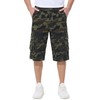 BEST SOUTH Men's Capri Long Twill Cargo Shorts Below Knee