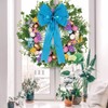 2 Pcs Large Blue Christmas Wreath Bow Decor,Christmas Tree Topper