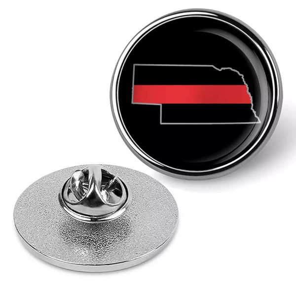 Defender Mart First Responder Thin Red Line Nebraska Firefighter Brooches