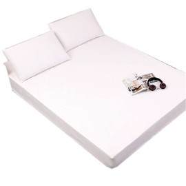 NUZAMAS Waterproof Washable Urine-Proof QUEEN Bed Mattress Cover Protector Bedding Mattress Encasement Full Waterproof Mattress Protector for Children Elderly 63x 79x 11.8 Inch(White)