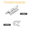 sourcing map 2Pcs Cabinet Latch Double Roller Catch, Lock Stop